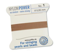 Griffin Nici nylonowe z igłą beige 0,35mm [2m]