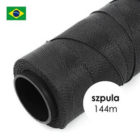 Sznurek do makramy brazylijski woskowany Black 1mm [szpula 144m]