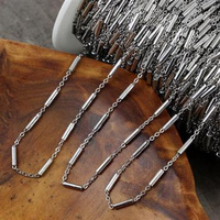 Łańcuszek wałeczki stal szlachetna 7,5x2mm [1 metr]