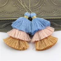 Chwost potrójny pastelowy mix 75x40mm