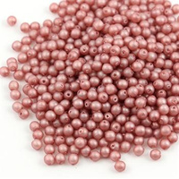 Round Beads Velvet Powder Pink 3mm [50szt]