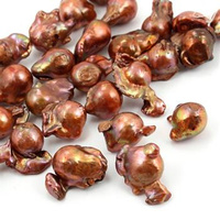 Perła słodkowodna baroque brązowa 20-30mm