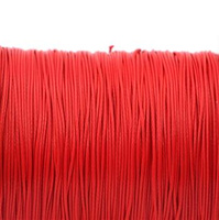 Sznurek powlekany czerwony strażacki 0,5mm [1metr]