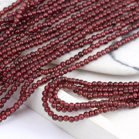 Granat kula gładka 3mm [sznur 39cm]