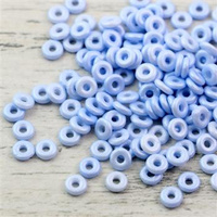 O bead donut 4x1mm Alabaster Pastel Blue [2,5g]