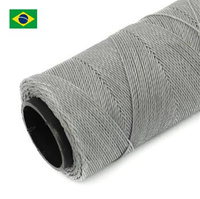 Sznurek do makramy brazylijski woskowany Light Grey 1mm [1metr]