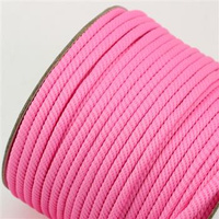 Sznurek z oplotem z tworzywa różowy 6mm [1metr]