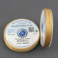 Griffin sznurek nylonowy bursztynowy 0,5mm [1 szpula/25 m]