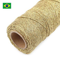 Sznurek do makramy brazylijski woskowany Metallic Gold 1mm [1metr]