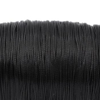 Sznurek powlekany czarny 0,5mm [1metr]