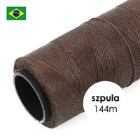 Sznurek do makramy brazylijski woskowany Cedar Brown 1mm [szpula 144m]