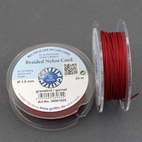 Griffin sznurek nylonowy ciemnoczerwony 1mm [1 szpula/25 m]