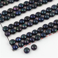 Perła granatowa do połowy wiercona 4,5-5mm [para]