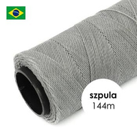 Sznurek do makramy brazylijski woskowany Light Grey 1mm [szpula 144m]