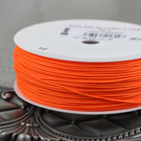 Sznurek pleciony poliestrowy neonowy pomarańczowy 0,8mm Pega [1metr]