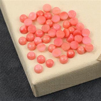 Kaboszon koral różowy moneta 4mm [2szt]