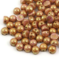 CzechMates Cabochon 7mm Opaque Luster Rose Gold [10szt]