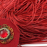 Bajorek do haftu miękki - czerwony błyszczący 1mm [ 4g ]