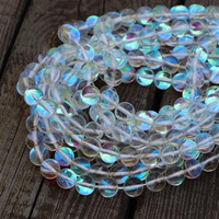 Szkło tęczowe kula przezroczysta 10mm [sznur 39cm]