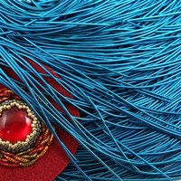 Bajorek do haftu miękki - turkusowy błyszczący 1mm [ 4g ]