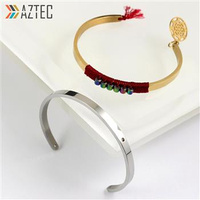 Baza bransolety ze stali szlachetnej do AZTEC srebrna slim