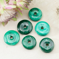 Zawieszka malachit naturalny donut 17-19mm [ze skazą]