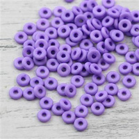 O bead donut 4x1mm Alabaster Violet Silk Mat [2,5g]
