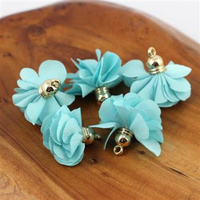 Ozdobny kwiatek w tulejce miętowy 28mm