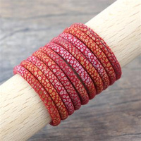 Rzemień syntetyczny czerwony 4mm [1metr]