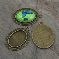 Baza do kaboszonu mosięzna owal 25x18mm [1szt]