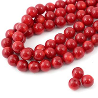 Koral czerwony kula gładka 8mm
