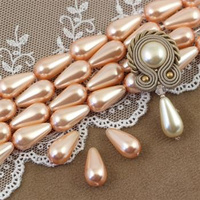 Preciosa Nacre Pear Peach 15x8mm [2szt]