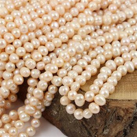 Perła słodkowodna nieregularna kula 8x7mm [sznur 35cm]