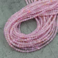 Agat różowy kula gładka 4mm [sznur 37cm]