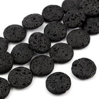 Lawa wulkaniczna czarna moneta 12mm