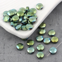 Hematyt moneta fasetowana zielona 8mm