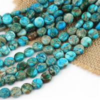 Jaspis lazurowe wybrzeże moneta niebieska 10mm