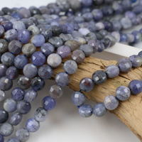 Tanzanit moneta fasetowana 6mm