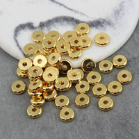 Metalowa przekładka dysk złoty 7x2mm