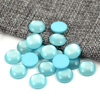 Kaboszon akrylowy moneta błękitna 12mm