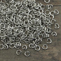 Ogniwo metalowe otwarte srebrne 4x0,7mm [50szt]