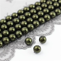 Preciosa Nacre Round Pearl Maxima Dark Green 6mm [6szt]