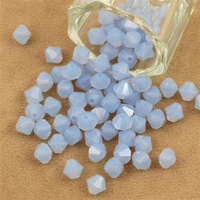 Preciosa Bicone Bead Rondelle Lt. Sapphire Opal 6mm [12szt]