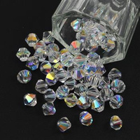Preciosa Bicone Bead Rondelle Crystal AB 6mm [12szt]