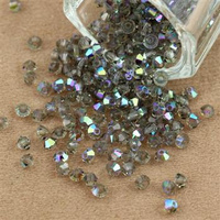 Preciosa Bicone Bead Rondelle Black Diamond AB 3mm [20szt]