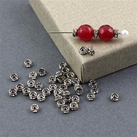 Przekładka oponka c. srebrna z cyrkoniami crystal 4mm [10szt]