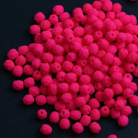 Fire Polish 3mm Neon Pink Matted [40szt]