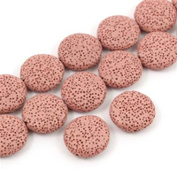 Lawa wulkaniczna różowa moneta 22mm