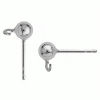 Bigle sztyfty z kulką 3mm Ag925 [para]