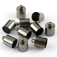 Tulejka do wklejania metalowa prosta czarna 8,5mm